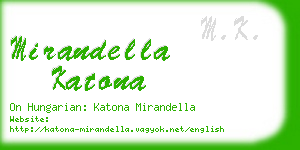 mirandella katona business card